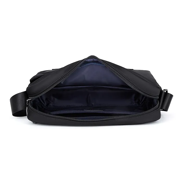 BISON DENIM Nylon Fabric Shoulder Bag Men's Black-4