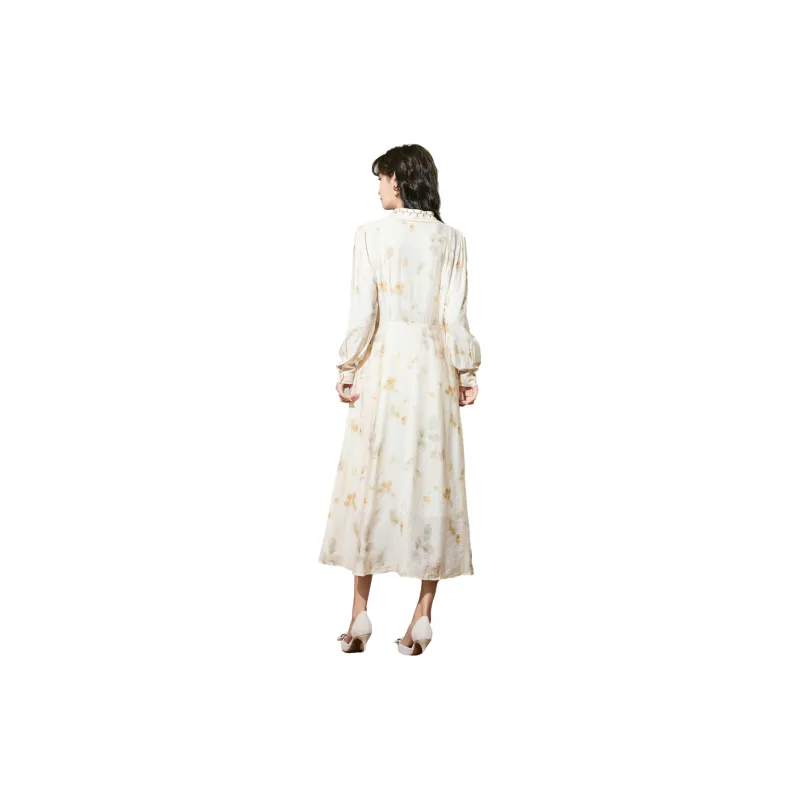 SMEN Long Sleeved Dresses Women's Multicolor-1