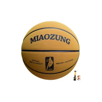 MIAOZUNG Microfiber Leather Basketball Yellow Size 7 Training Unisex