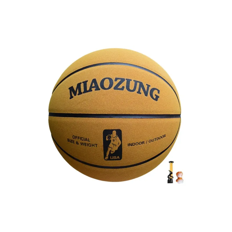 MIAOZUNG Microfiber Leather Basketball Yellow Size 7 Training Unisex-0