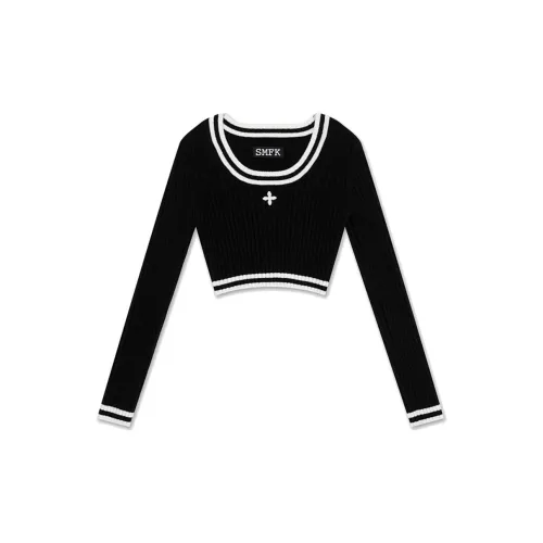 SMFK X Wonderland Cashmere Sweaters Women's Midnight Black