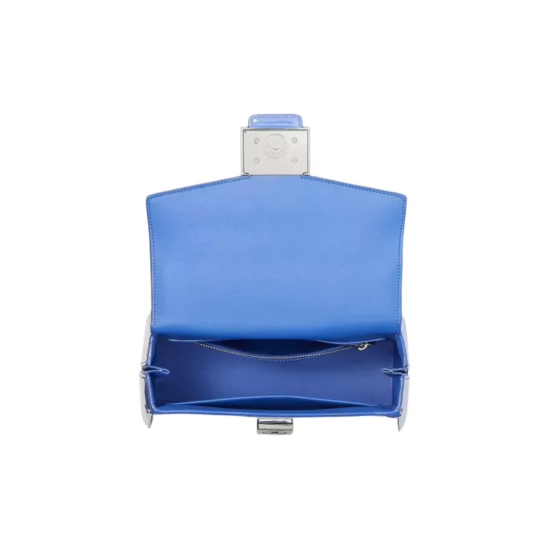 Kate Spade Katy Patent Leather Smooth Leather Shoulder Bag Crossbody Bag Handbag Small Size Women's Opal Blue-3
