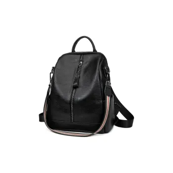 VANDEE Soft Leather With Cow Leather Backpack Regular Women's Black