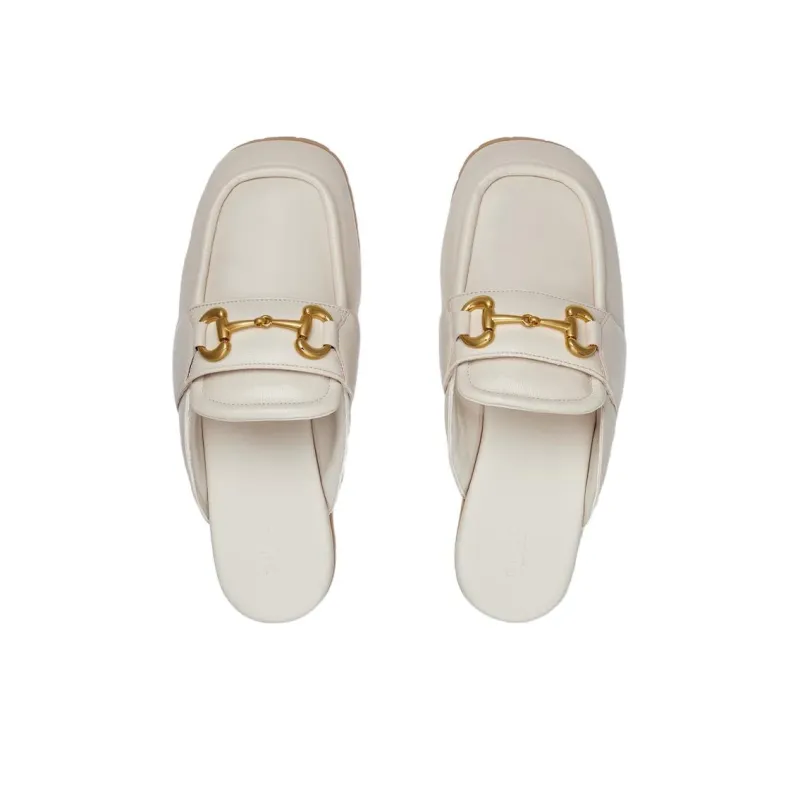 GUCCI Horsebit Leather Mules-3
