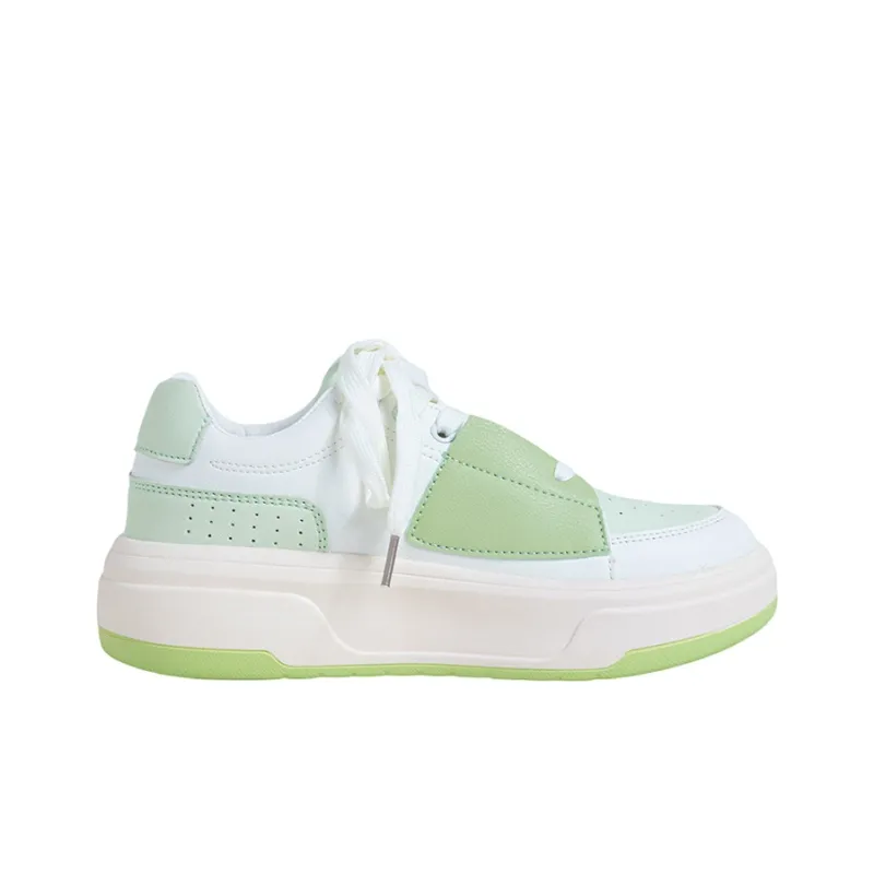 MINGKUANG Streetwear Dopamine Thick Sole Anti Slip Wear Resistant Low Top Skateboard Shoes Women's-2