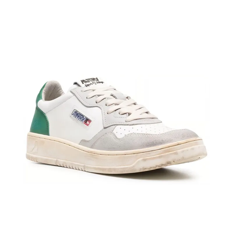 AUTRY Super Vintage Low 'White Grey Green'-1