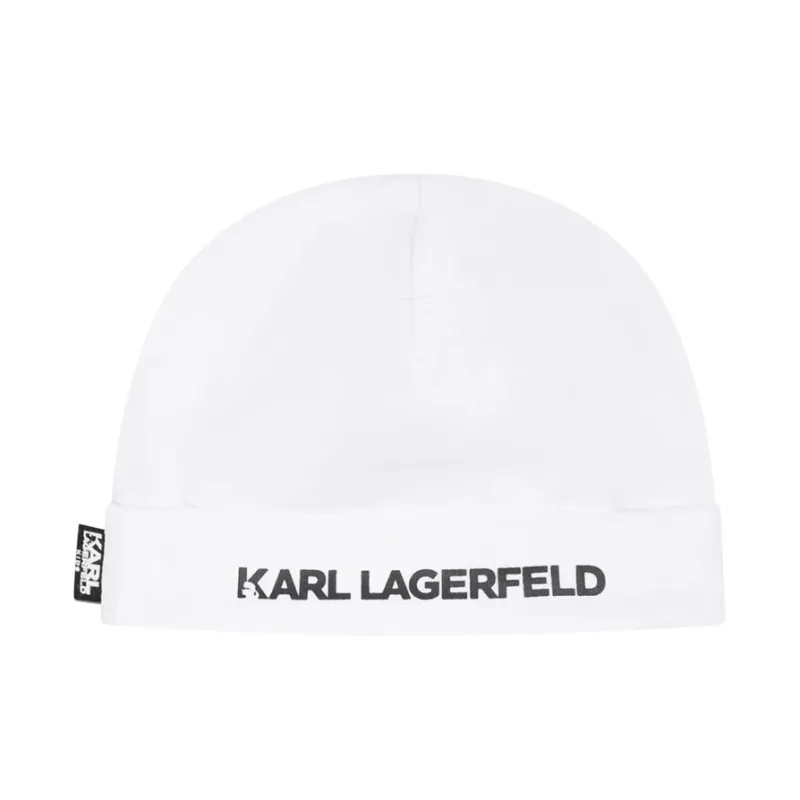 KARL LAGERFELD Organic Cotton Beanies Kids' White-0