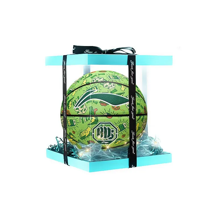 LiNing Badfive PU Basketball Green Size 7 Training Unisex-10