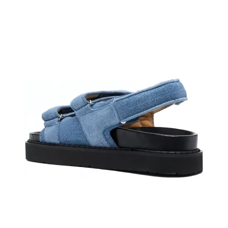 ISABEL MARANT Madee Denim Slingback Sandals-3
