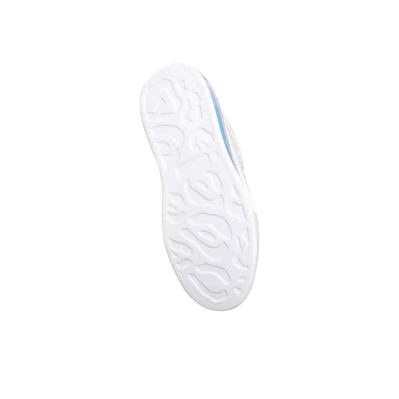 LYFAG Skateboard Shoes Unisex Mid Top White/Blue/Gray-7