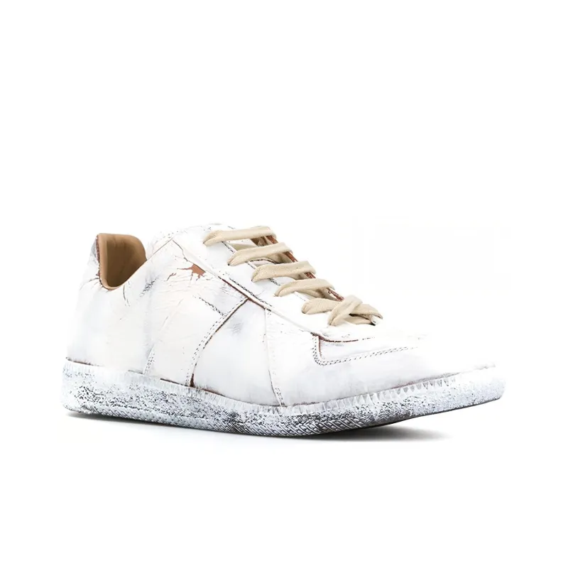 Maison Margiela Replica Low White Brown Paint-2