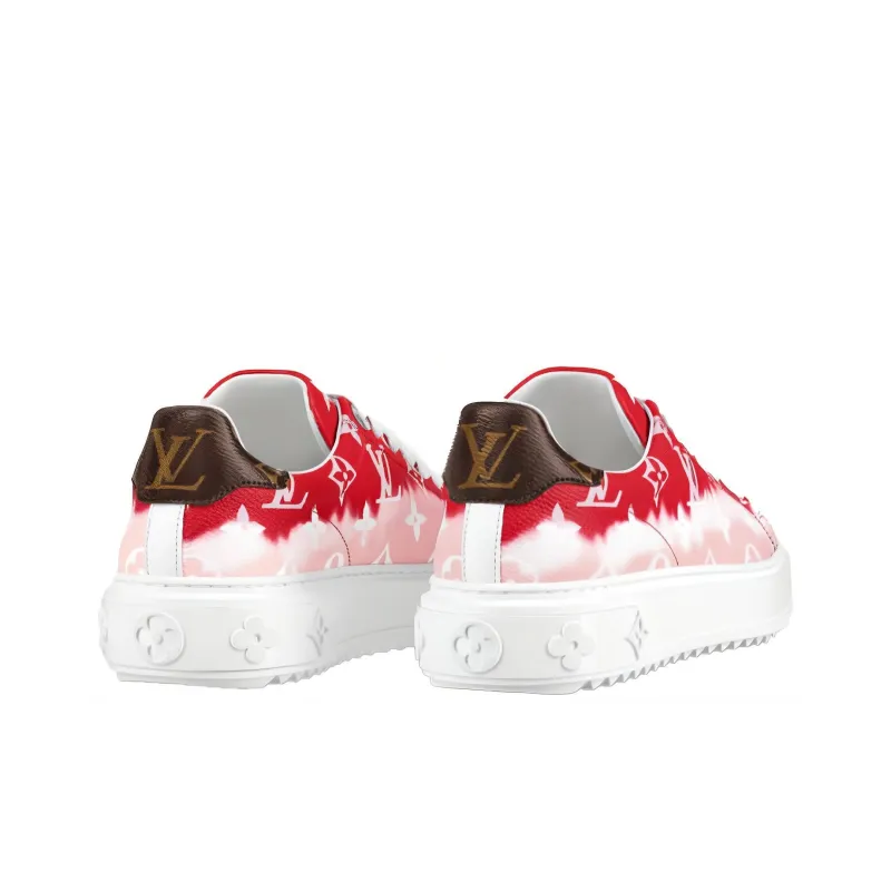LOUIS VUITTON Time Out Sneakers 'White Red' Women's-3