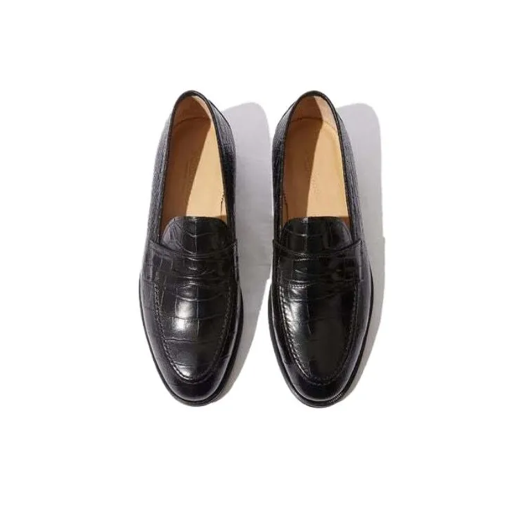 SCAROSSO Stefano Crocodile embossed Loafers-2