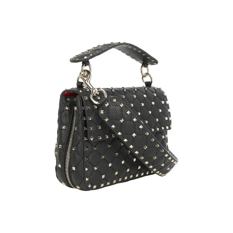 Valentino GARAVANI Calfskin Portable Crossbody Bag Shoulder Bag Women's Black-1