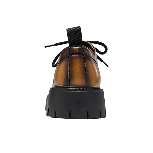 Beidouniao Dress Shoes Men Low Top Gray, Brown, Black-15