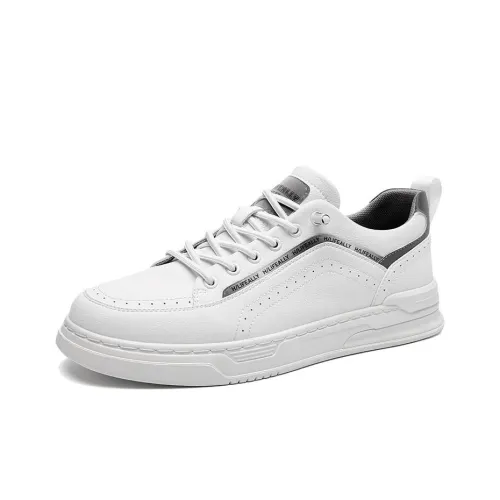 HLA Skateboard Shoes Men Low-Top White