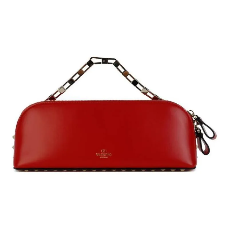Valentino Leather One Shoulder Handbags Women's Fuchsia-1