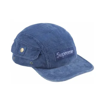 Supreme Cotton Corduroy Baseball Caps Unisex Blue