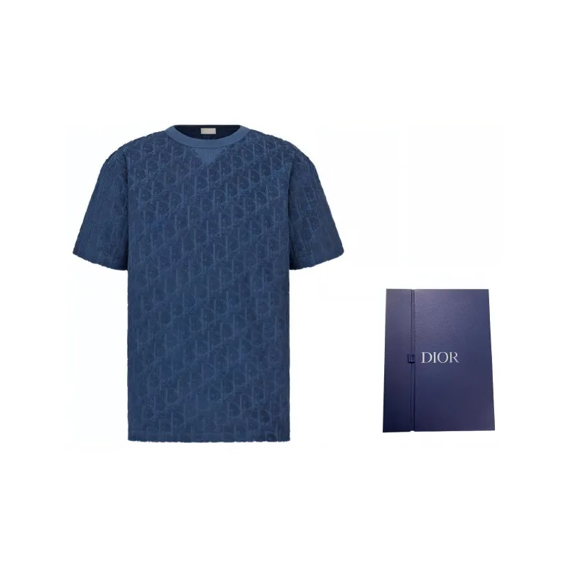 DIOR T Shirts Men Blue-3