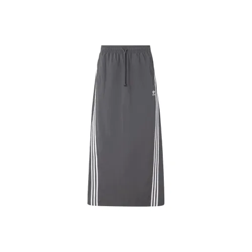 Adidas Originals Parach Skirt Casual Long Skirts Women's Dark Gray