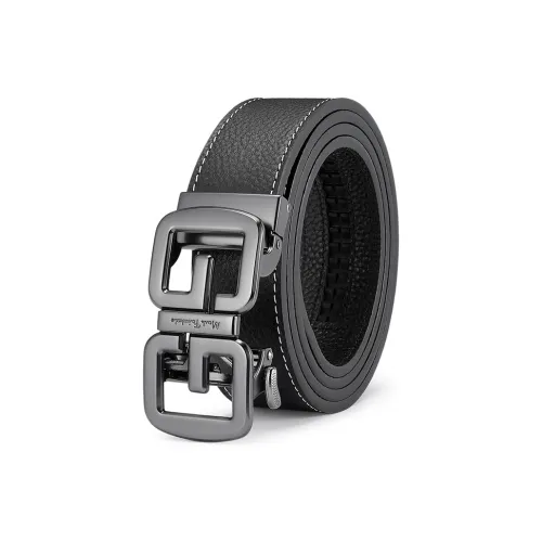 FAIRWHALE Vintage Carline Automatic Buckle Genuine Leather Top Grain Cow Leather Belts Men's Width 3.5CM