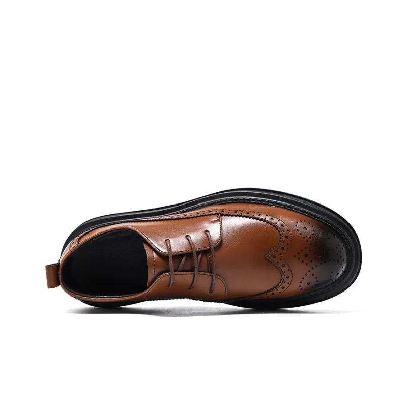 ZUWUDONG Dress Shoes Men Low Top Brown-8