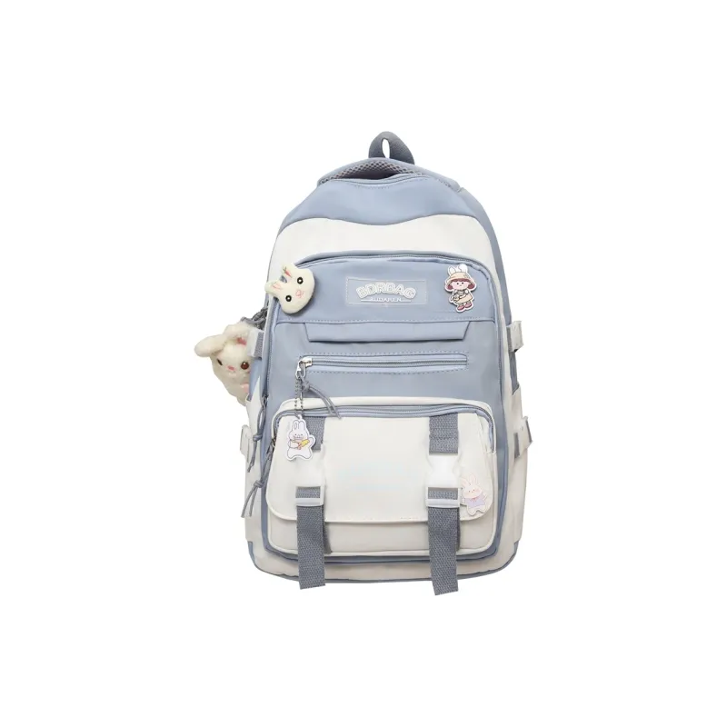 Parker Bear Nylon Backpack Regular Unisex Black/Red/Green/Blue-12