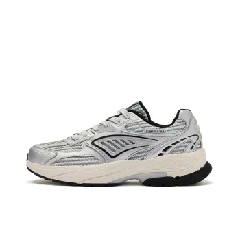 QIAODAN Kaiyuan 2.0 Wear Resistant Low Top Running Shoes Men's Silver Black