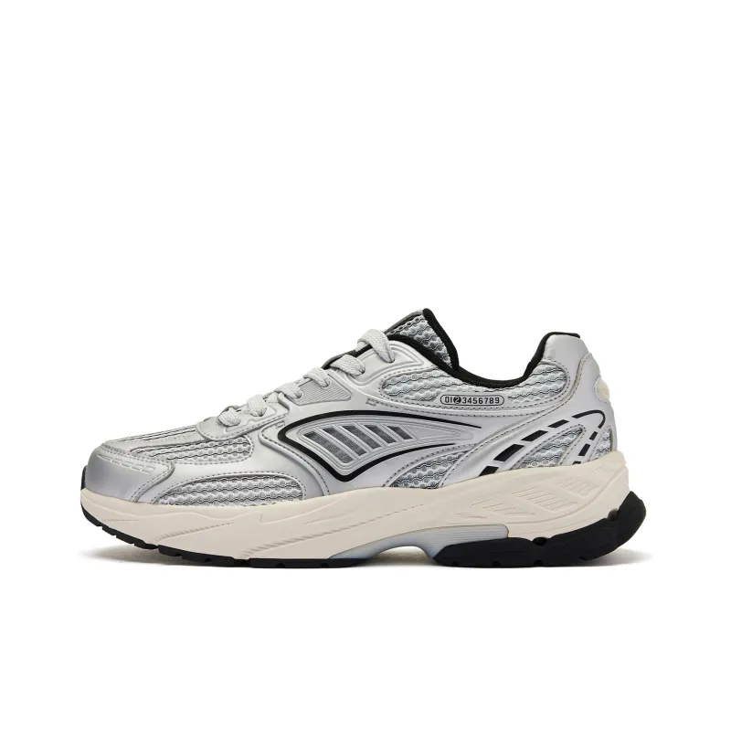 QIAODAN Kaiyuan 2.0 Wear Resistant Low Top Running Shoes Men's Silver Black-0
