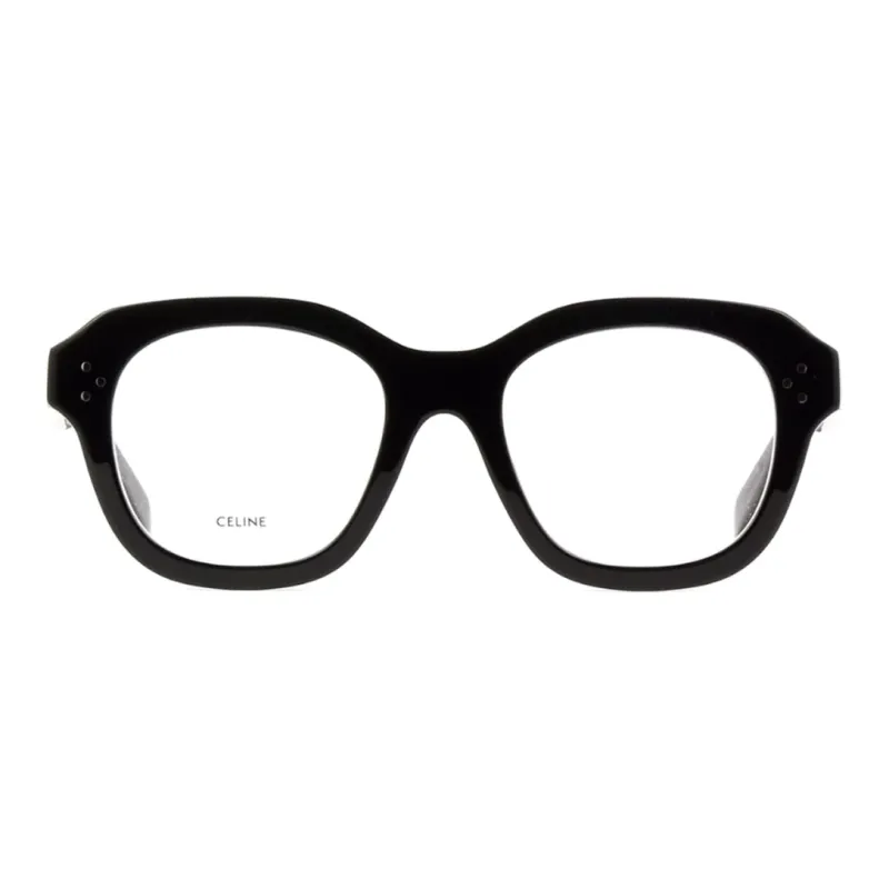 CELINE Acetate Square Eyeglass Frames Unisex Black-1