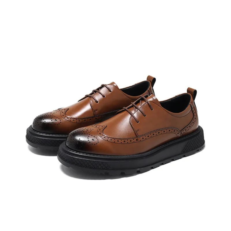 ZUWUDONG Dress Shoes Men Low Top Brown-11