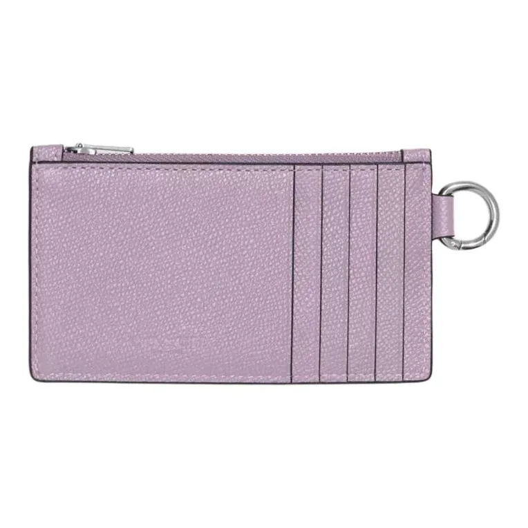 COACH Card Case Grain Leather Card Holder Card Holder Mini Men's Purple-1