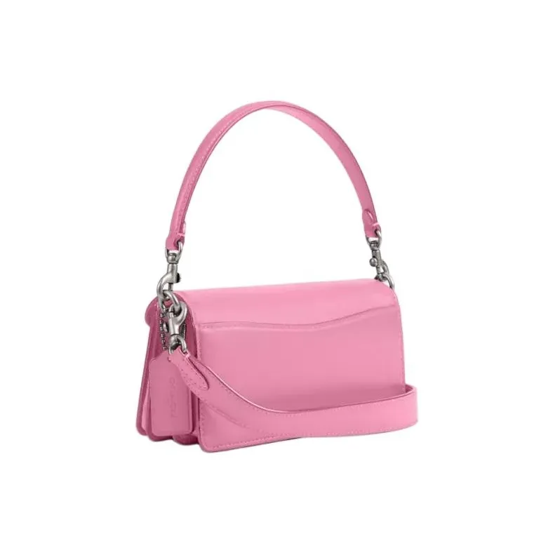 COACH Tabby Coated Canvas With Calfskin Portable Crossbody Bag, Shoulder Bag Trumpets Women's Bright Pink-1