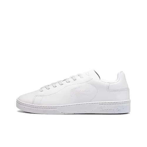 LACOSTE Skateboard Shoes Men Low-Top Off White