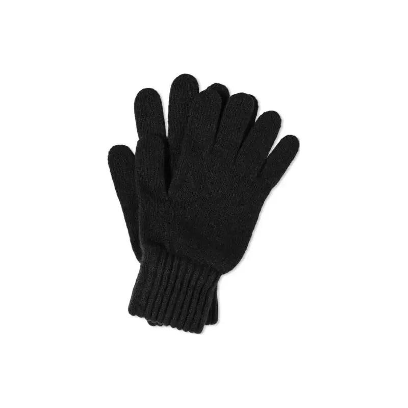 BARBOUR Knit Gloves Men's Black-0