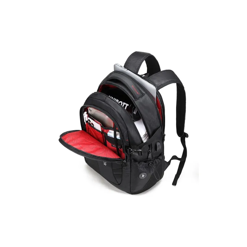 RUIGOR Oxford Laptop Backpack Regular Unisex Black-21