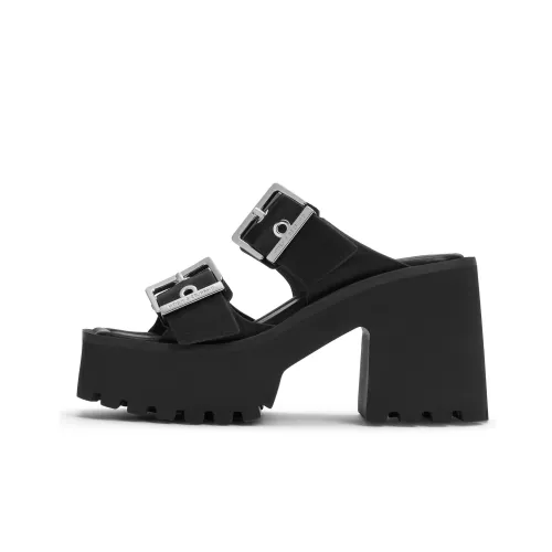CHARLES&KEITH EVA Slip Resistant One Piece Slippers Women's Black/White