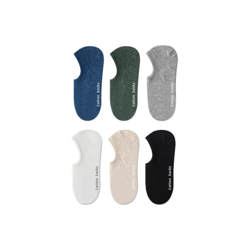 NANJIREN No-Show Socks Men's 6 Pack Mixed Color-0