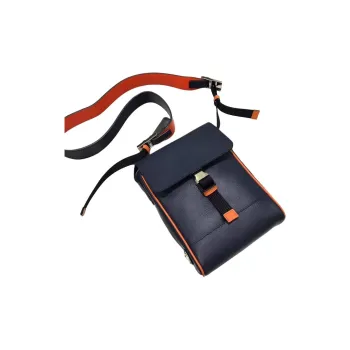 PRADA Leather Crossbody Bag Shoulder Bag Men's Blue