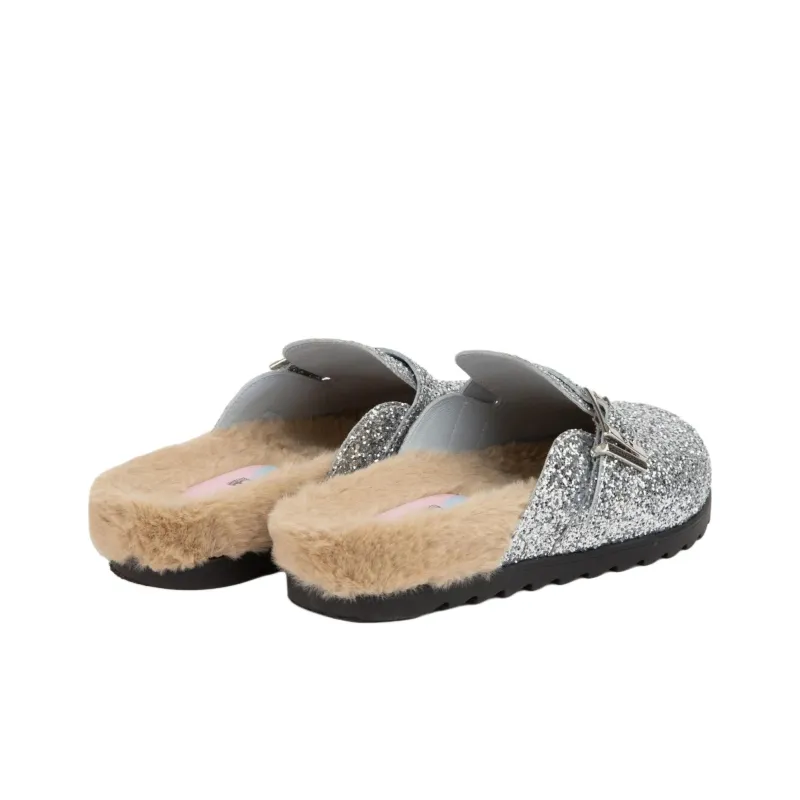 CHIARA FERRAGNI Wrap-toe Slippers Women's Silver-3