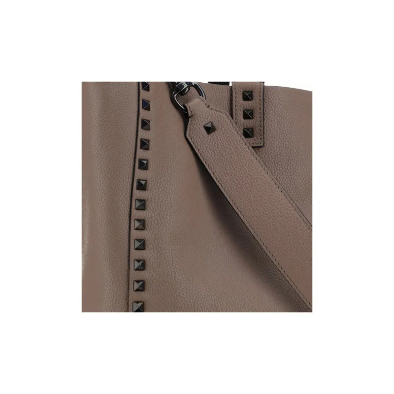 Valentino GARAVANI ROCKSTUD Calfskin Handbag, Crossbody Bag, Shoulder Bag Men's Brown-3
