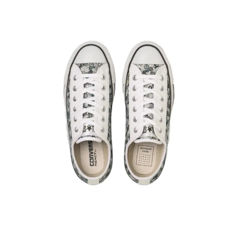Converse All Star Anti Slip Wear Resistant Low Top Canvas Shoes Women's Green White-3