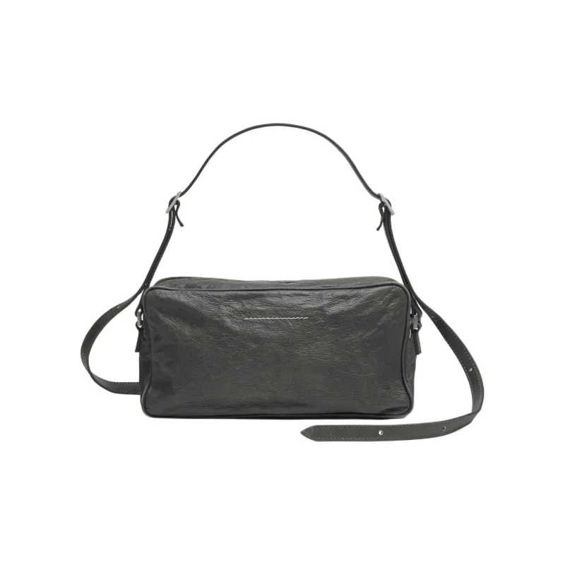 MM6 Maison Margiela Calfskin Crossbody Bag Shoulder Bag Women's Vintage Black-2