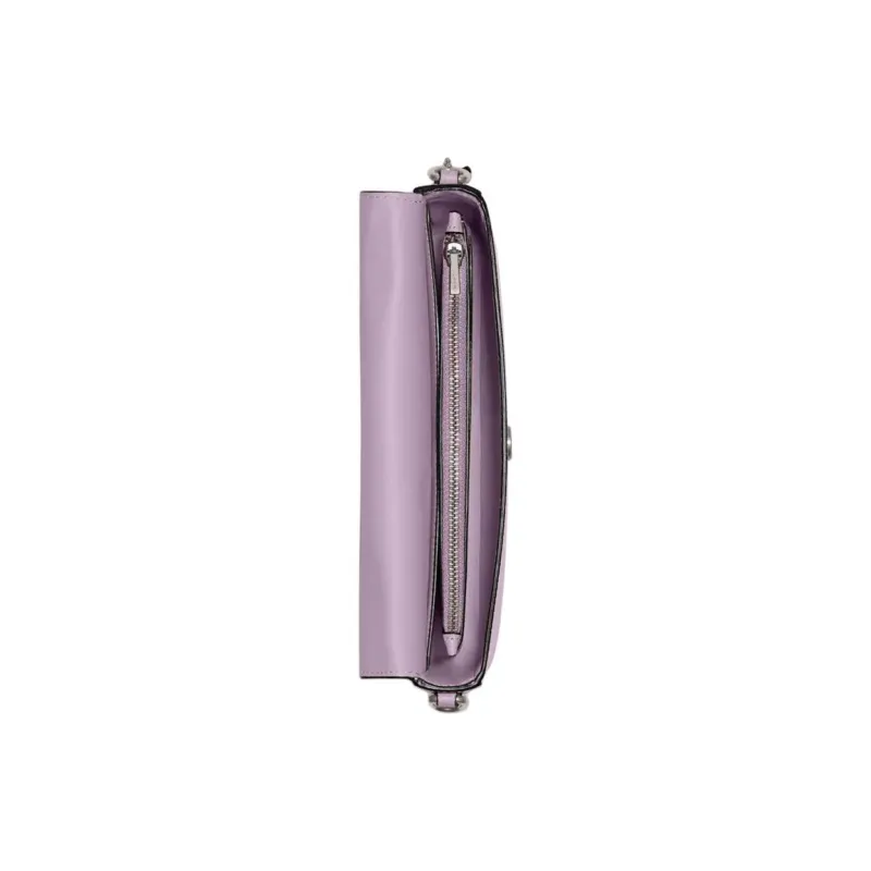 COACH Wyn Grained Leather Envelope Bag Shoulder Bag Crossbody Bag Small Size Women's Light Purple-3