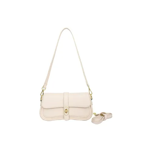 JANE KLAIN Synthetic Leather Shoulder Bag, Baguette Bag, Shoulder Bag, Crossbody Bag Women's White/Black/Brown