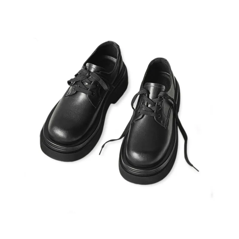GZZ Dress Shoes Men Low Top Black-2