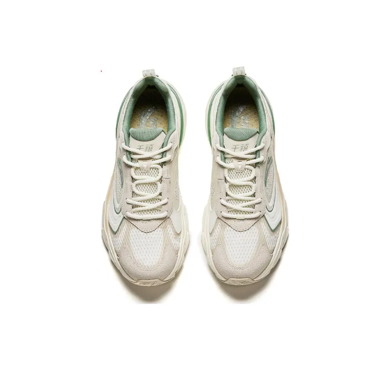 Anta Millennium 7 Cushioning Wear Resistant Low Top Casual Shoes Men's White Gray Green-1