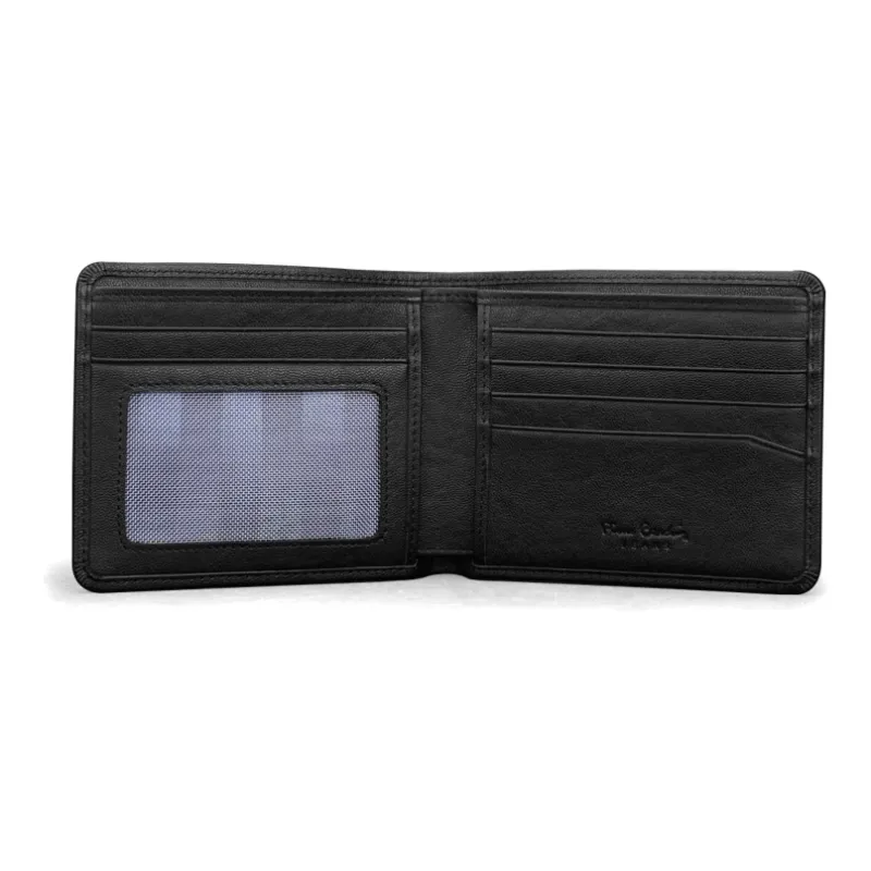 PIERRE CARDIN Top Grain Cow Leather Wallet Men's Black-2