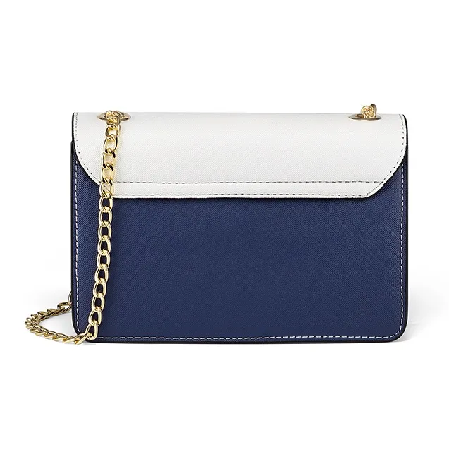 MOONDEMIMA Cow Leather Chain Bag Shoulder Bag Crossbody Bag Regular Women's Blue White/Pink White-1