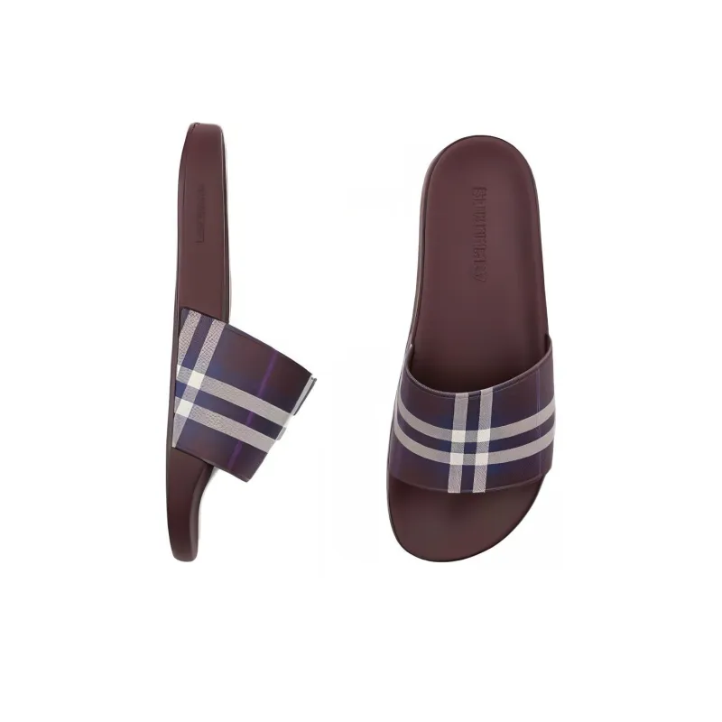 Burberry Slide Slippers Men's Dark Chestnut-2